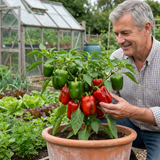 Set of 3 or 6 Large Sweet Pepper Plants - Red King Variety, Ready to Plant in Your Garden - Frankton's