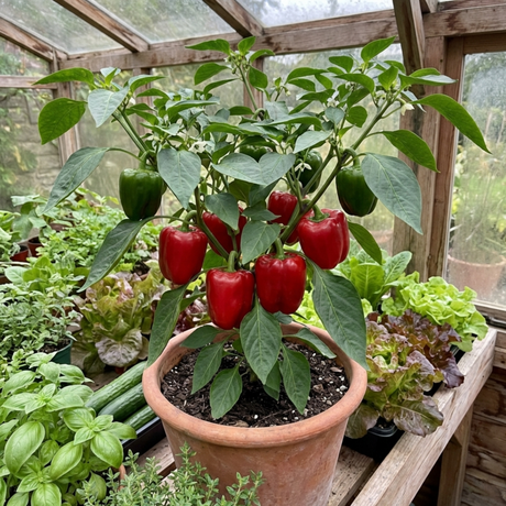 Set of 3 or 6 Large Sweet Pepper Plants - Red King Variety, Ready to Plant in Your Garden - Frankton's