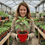 Set of 3 or 6 Large Sweet Pepper Plants - Red King Variety, Ready to Plant in Your Garden - Frankton's