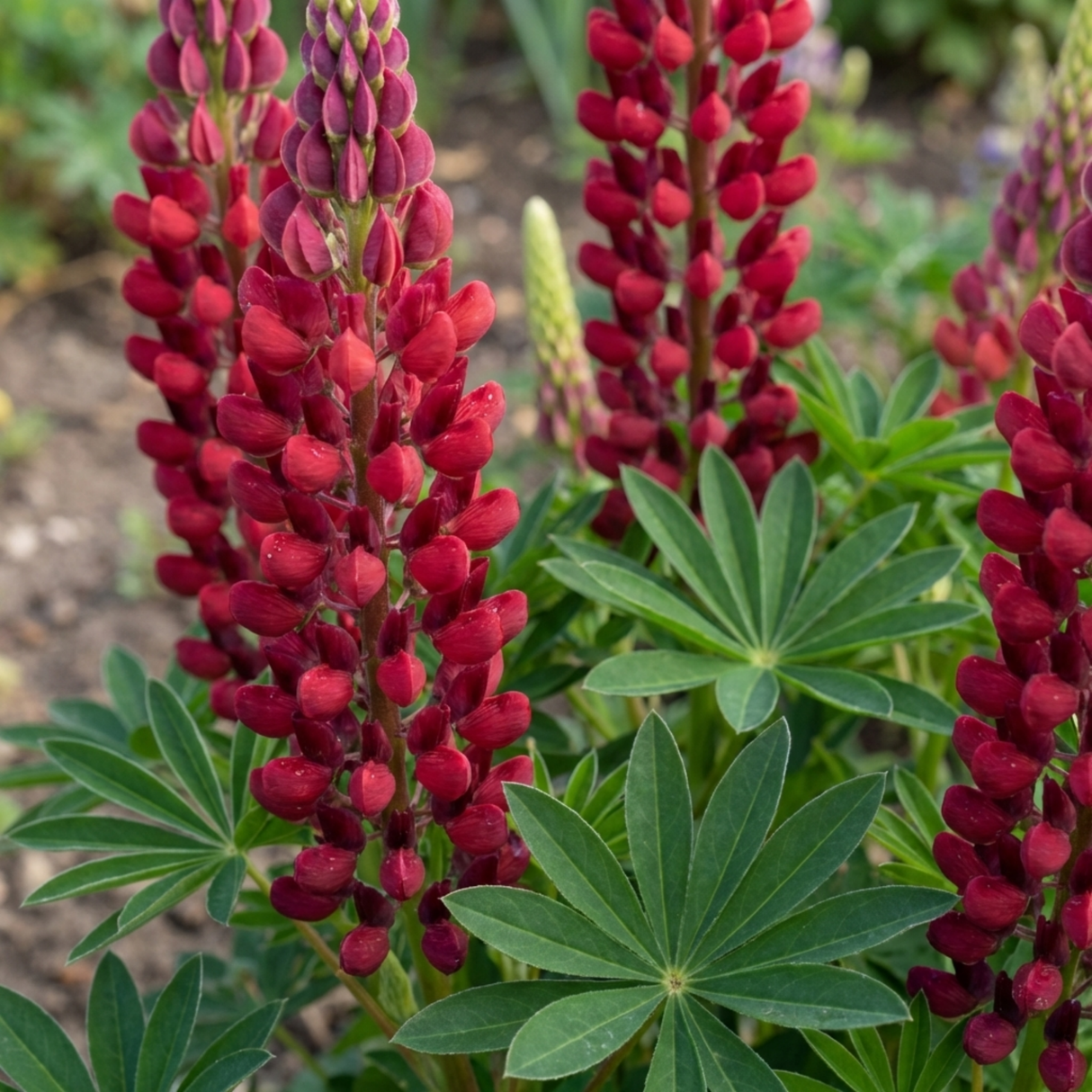 Set of 3 or 6 Lupin Legendary Red Hardy Perennial Plants, Summer Flowering, Bee Friendly Lupins, Outdoor Garden Ready, 1 Litre Root-Ball - Frankton's