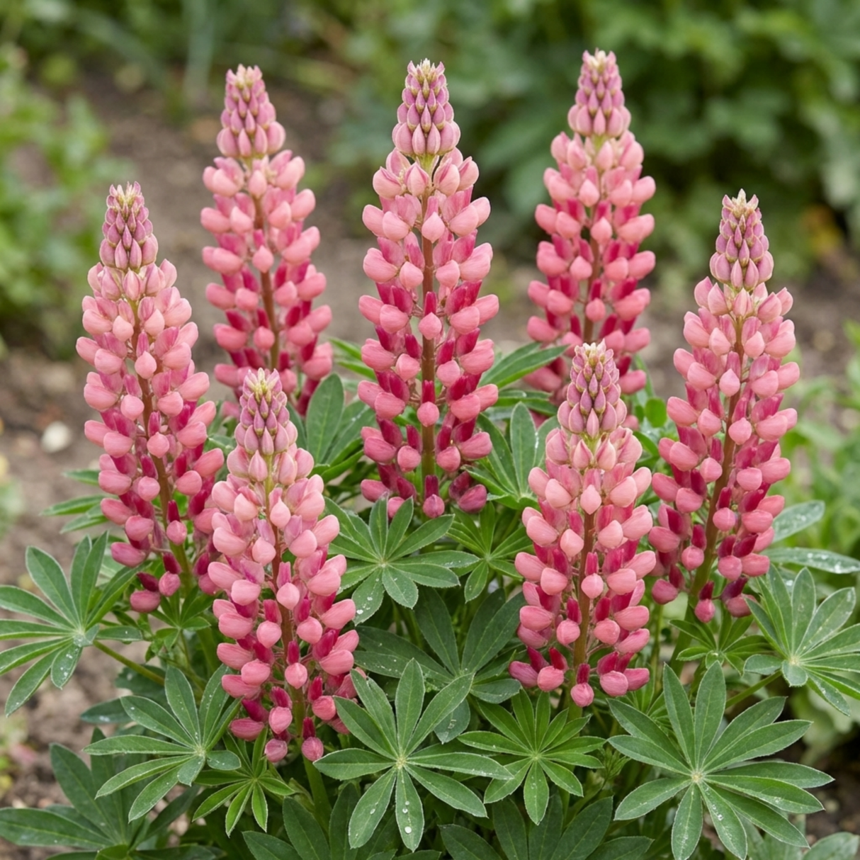 Set of 3 or 6 Lupin Legendary Rose Hardy Perennial Plants, Summer Flowering Cottage Garden Plants, Outdoor Garden Ready, 1 Litre Root-Ball - Frankton's