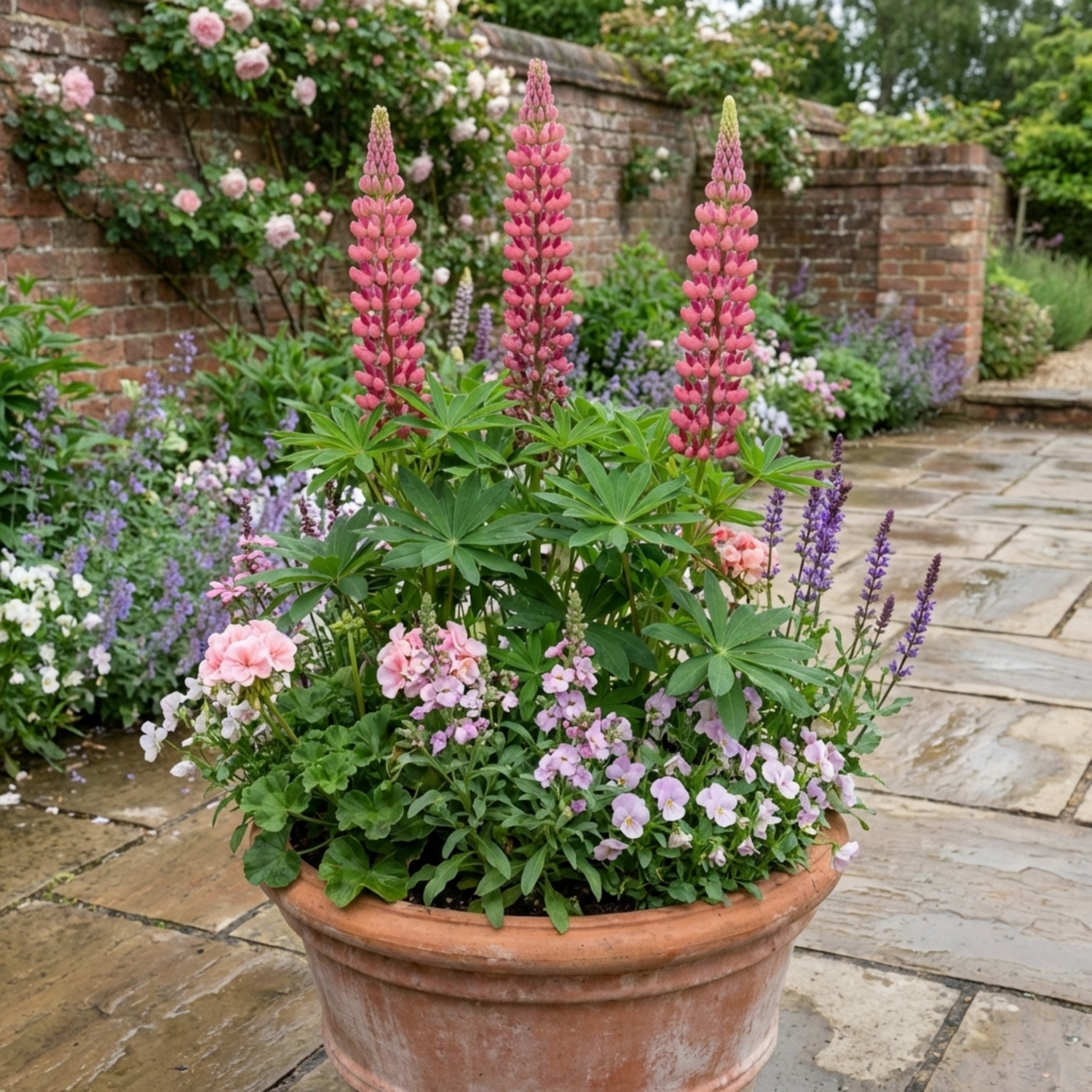 Set of 3 or 6 Lupin Legendary Rose Hardy Perennial Plants, Summer Flowering Cottage Garden Plants, Outdoor Garden Ready, 1 Litre Root-Ball - Frankton's