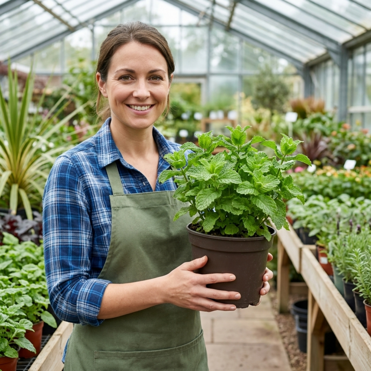 Set of 3 or 6 Moroccan Mint Herb Plants, Fresh & Fragrant Live Herbs, Outdoor Garden Ready, 1 Litre Root-Ball - Frankton's