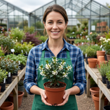 Set of 3 or 6 Osmanthus Burkwoodii Plants, Fragrant Evergreen Hedging Shrubs, Outdoor Garden Ready, White Flowers, 11cm Root-Ball - Frankton's