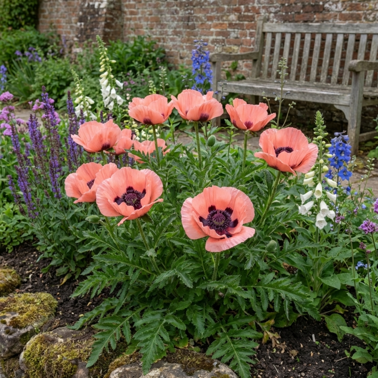 Set of 3 or 6 Papaver Orientale Victoria Louise Hardy Perennial Poppy Plants, Outdoor Garden Ready, 1 Litre Root-Ball - Frankton's