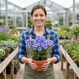 Set of 3 or 6 Phlox Blue Dark Eye Hardy Perennial Plants, Bee Friendly Summer Flowering, Outdoor Garden Ready, 1 Litre Root-Ball - Frankton's