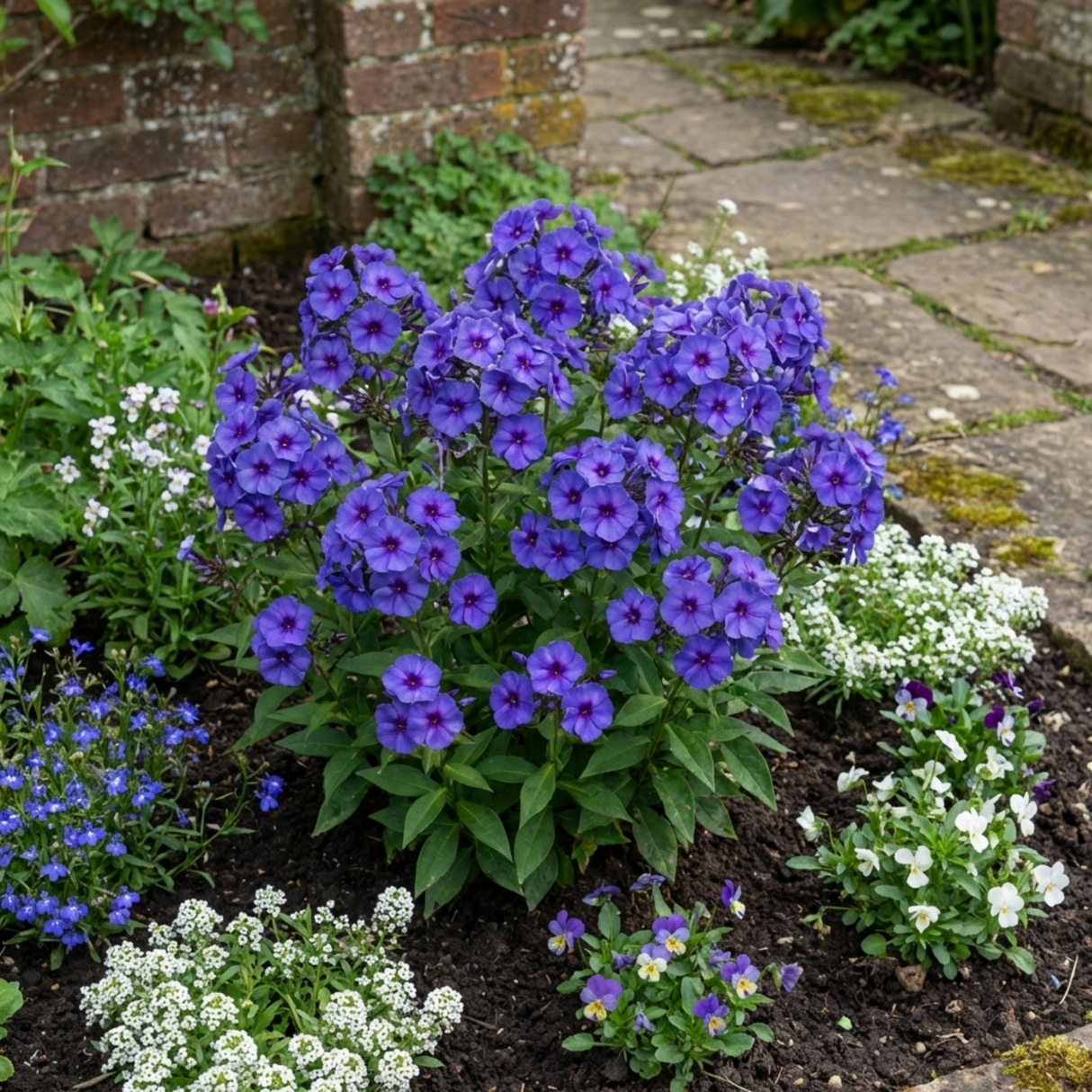 Set of 3 or 6 Phlox Blue Dark Eye Hardy Perennial Plants, Bee Friendly Summer Flowering, Outdoor Garden Ready, 1 Litre Root-Ball - Frankton's