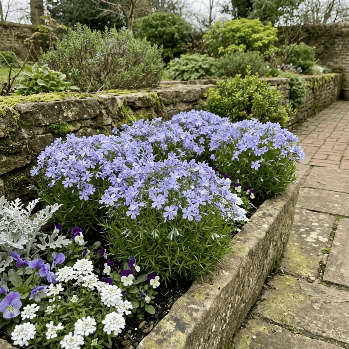 Set of 3 or 6 Phlox Emerald Cushion Blue Alpine Plants, Hardy Perennial Creeping Ground Cover, Flowering Garden Plants, 1 Litre Root-Ball - Frankton's