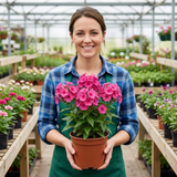 Set of 3 or 6 Phlox ‘Fabulous Rose’ Hardy Perennial Plants, Fragrant, Bee Friendly, Summer Flowering, Outdoor Garden Ready, 1 Litre Root-Ball - Frankton's