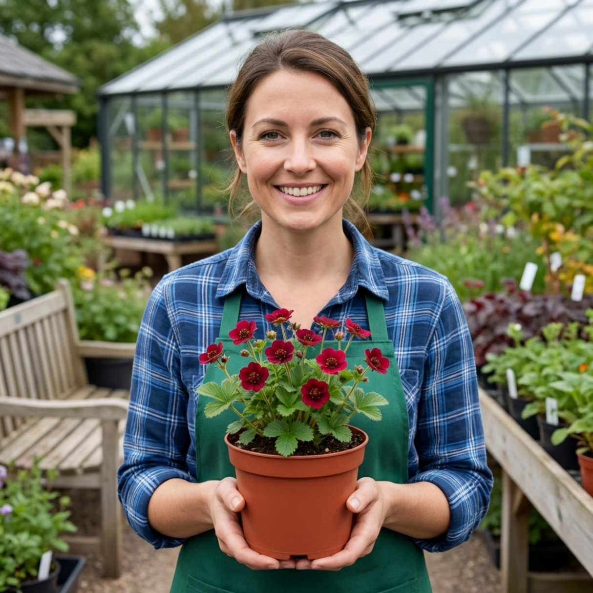 Set of 3 or 6 Potentilla Miss Wilmott Hardy Perennial Shrub Plants, Bee Friendly Summer Flowering, Outdoor Garden Ready, 1 Litre Root-Ball - Frankton's
