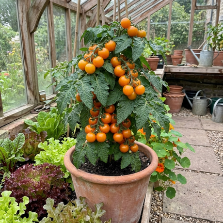 Set of 3 or 6 Premium Grafted Stargold Cherry Tomato Plants, Sweet Golden Fruit, Outdoor Garden Ready, 1L Root Ball - Frankton's