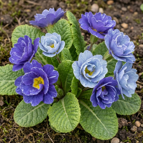 Set of 3 or 6 Primrose Chameleon Blue Hardy Perennial Plants, Colour Changing Spring Flowers, Outdoor Garden Ready, 1 Litre Root-Ball - Frankton's