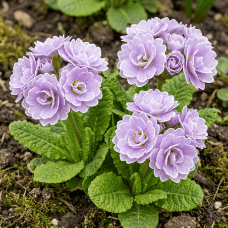 Set of 3 or 6 Primrose Queen Lilac Picotee Plants, Hardy Perennial, Spring & Autumn Flowering, Outdoor Garden Ready, 1 Litre Root-Ball - Frankton's