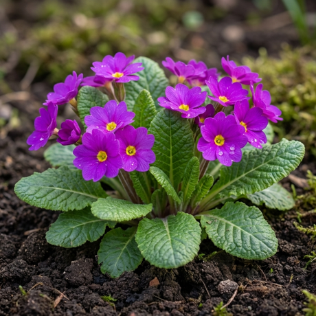 Set of 3 or 6 Primrose ‘Queen Neon Violet’ Hardy Perennial Plants, Bee Friendly Spring Flowering, Outdoor Garden Ready, 1 Litre Root-Ball - Frankton's