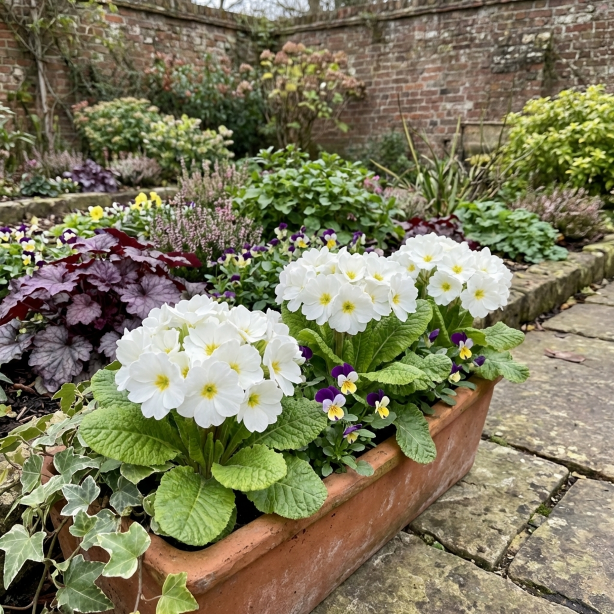 Set of 3 or 6 Primrose Queen White Hardy Perennial Plants, Spring Flowering, Outdoor Garden Ready, 1 Litre Root-Ball - Frankton's