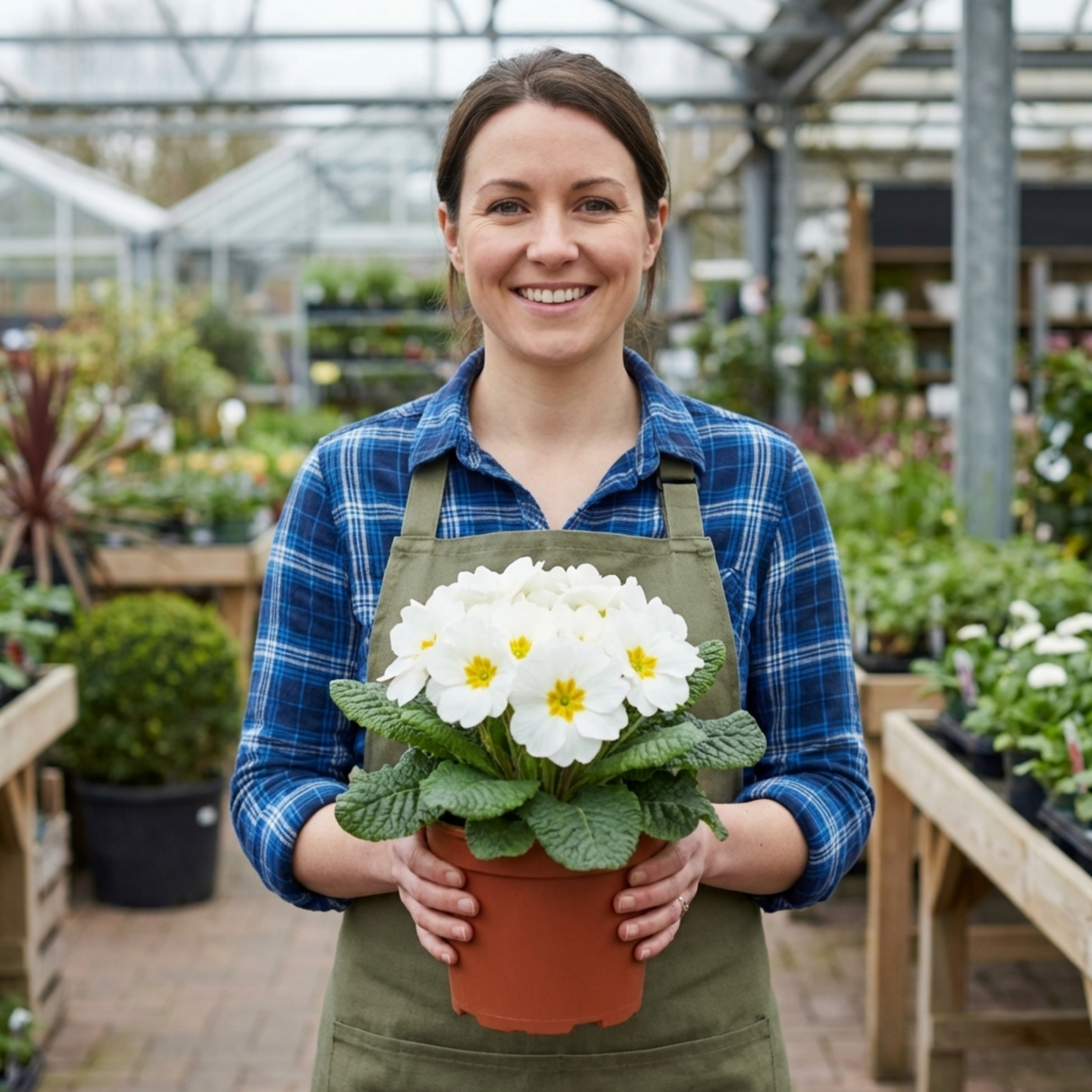 Set of 3 or 6 Primrose Queen White Hardy Perennial Plants, Spring Flowering, Outdoor Garden Ready, 1 Litre Root-Ball - Frankton's