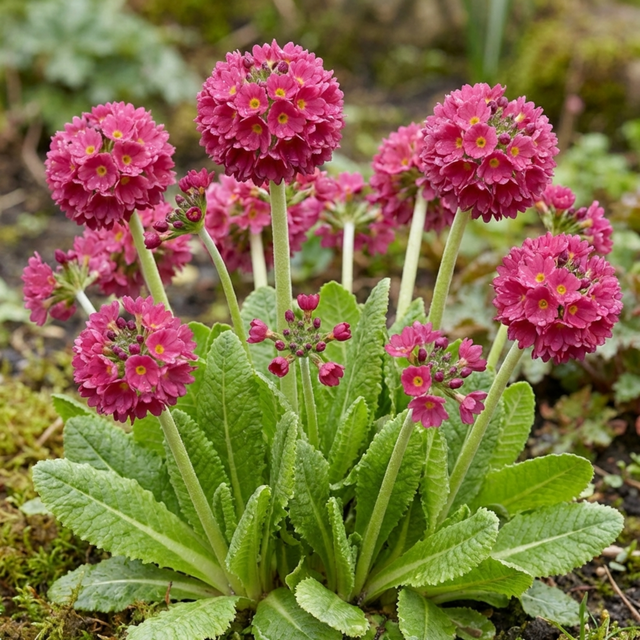 Set of 3 or 6 Primula Denticulata Deep Rose Hardy Perennial Plants, Spring Flowering, Outdoor Garden Ready, 1 Litre Root-Ball - Frankton's