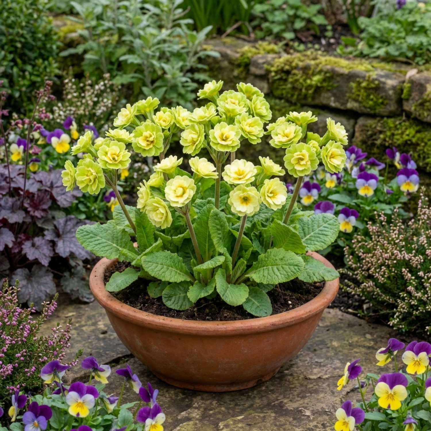 Set of 3 or 6 Primula Little Queen Lime Hardy Perennial Plants, Bee Friendly Spring Flowering, Outdoor Cottage Garden Ready, 1 Litre Root-Ball - Frankton's