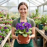 Set of 3 or 6 Primula Little Queen Violet Hardy Perennial Plants, Bee Friendly Spring Flowering, Outdoor Garden Ready, 1 Litre Root-Ball - Frankton's