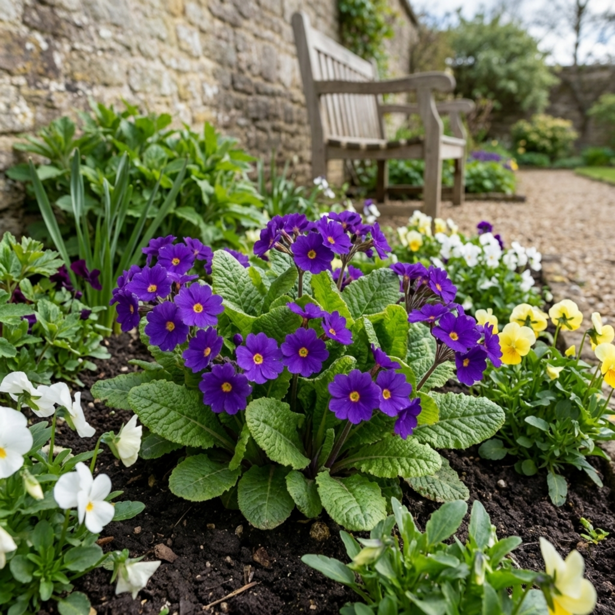 Set of 3 or 6 Primula Little Queen Violet Hardy Perennial Plants, Bee Friendly Spring Flowering, Outdoor Garden Ready, 1 Litre Root-Ball - Frankton's