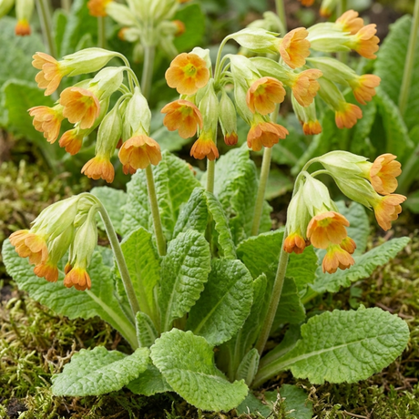 Set of 3 or 6 Primula Veris Lime with Orange Plants, Hardy Spring Flowering Perennial, 11cm Root-Ball - Frankton's
