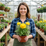 Set of 3 or 6 Ranunculus Vortex Lemonade Persian Buttercup Plants, Hardy Yellow Perennials, Spring & Autumn Flowering, Outdoor Garden Ready, 1 Litre Root-Ball - Frankton's
