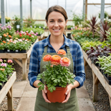 Set of 3 or 6 Ranunculus Vortex Orange Pink Persian Buttercup Plants, Hardy Perennial, Spring Flowering, Outdoor Garden Ready, 1 Litre Root-Ball - Frankton's