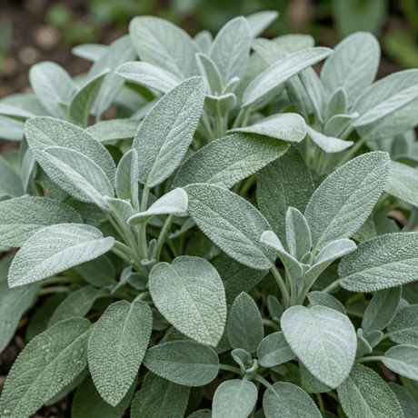 Set of 3 or 6 Salvia officinalis ‘Berggarten’ Sage Herb Plants, Hardy Perennial Culinary Herb, Outdoor Garden Ready, 1 Litre Root-Ball - Frankton's