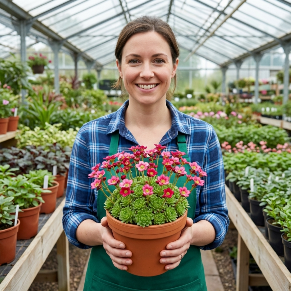 Set of 3 or 6 Saxifrage Marto Rose Hardy Alpine Evergreen Perennial Plants, Pink Rockery Ground Cover, Outdoor Garden Ready, 1 Litre Root-Ball - Frankton's