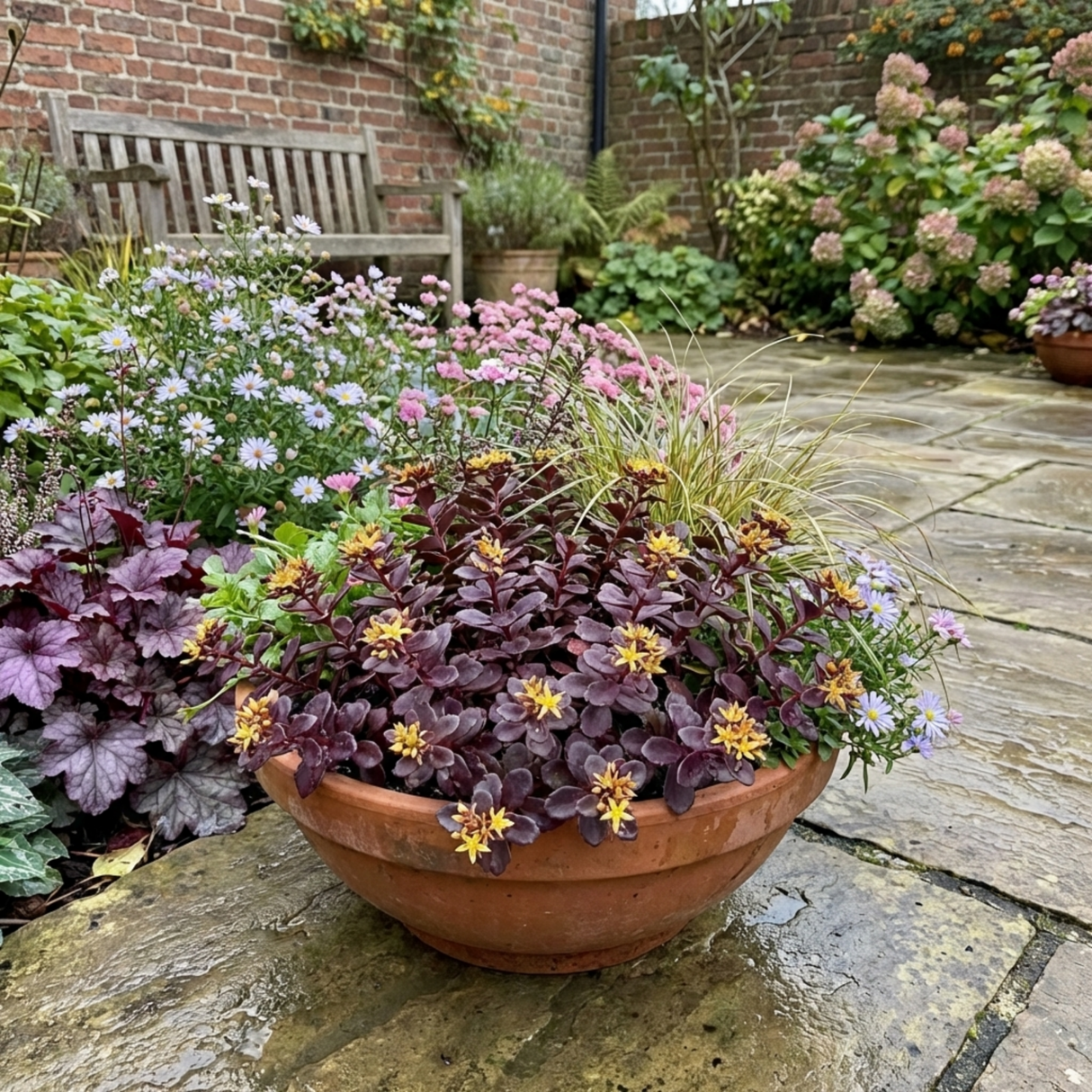 Set of 3 or 6 Sedum Oracle Hardy Perennial Stonecrop Plants, Low Maintenance, Bee Friendly, Drought Tolerant Ground Cover, Outdoor Garden Ready, 11cm Root-Ball - Frankton's