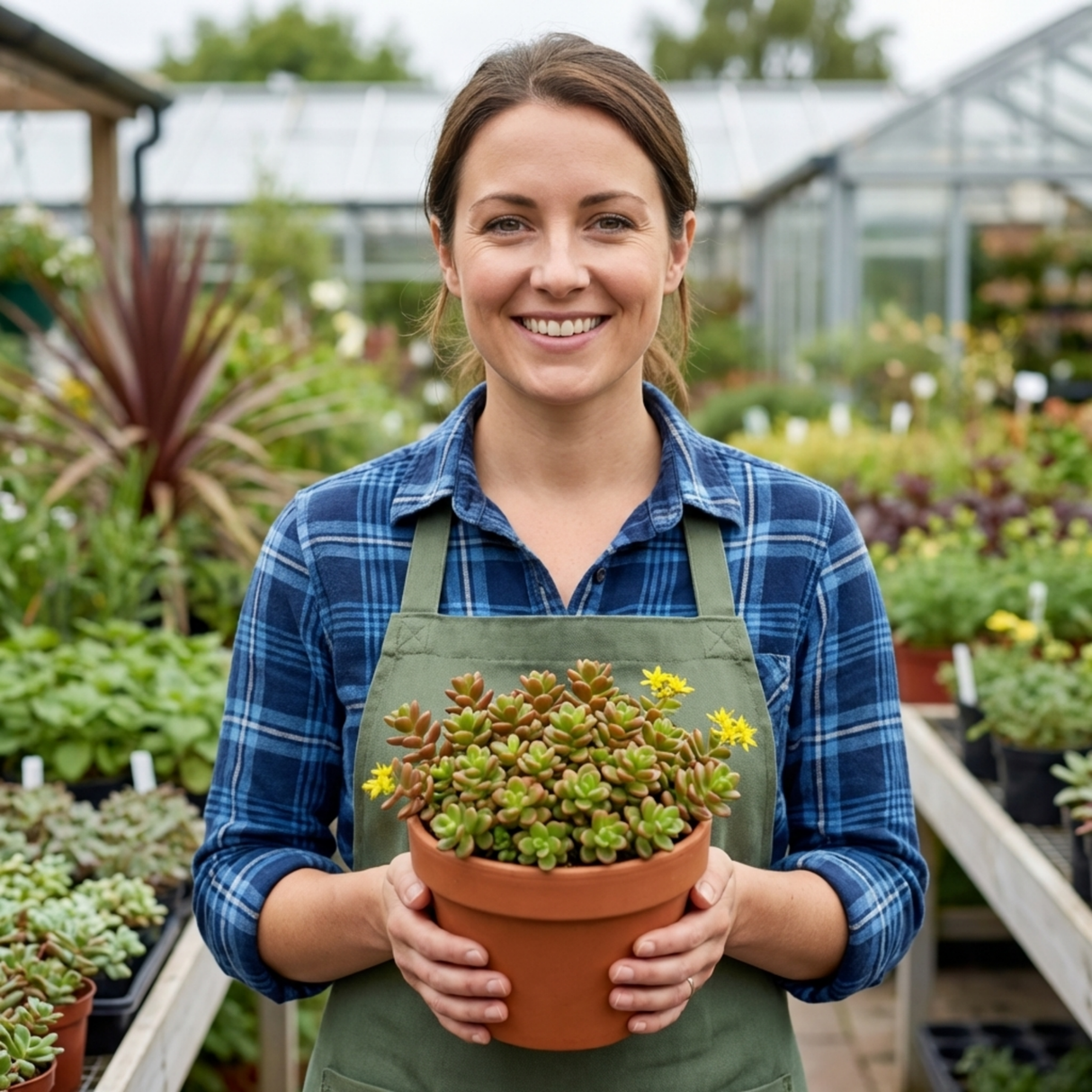Set of 3 or 6 Sedum Oreganum Stonecrop Plants, Hardy Perennial, Bee Friendly Ground Cover, Outdoor Garden Ready, 1 Litre / 11cm Root-Ball - Frankton's