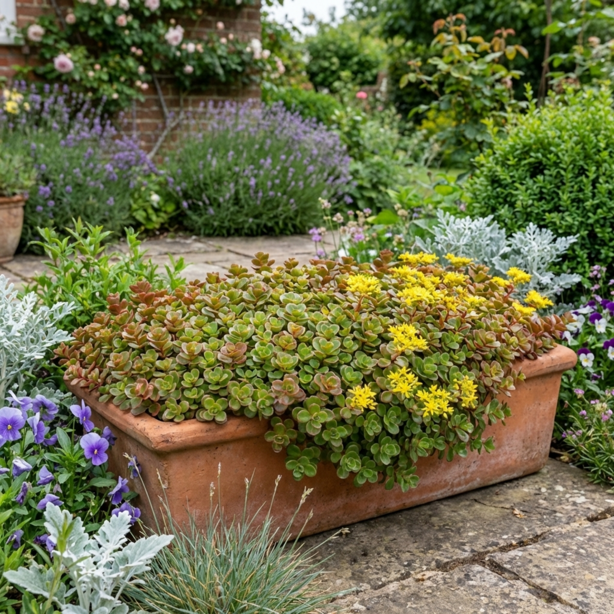 Set of 3 or 6 Sedum Oreganum Stonecrop Plants, Hardy Perennial, Bee Friendly Ground Cover, Outdoor Garden Ready, 1 Litre / 11cm Root-Ball - Frankton's