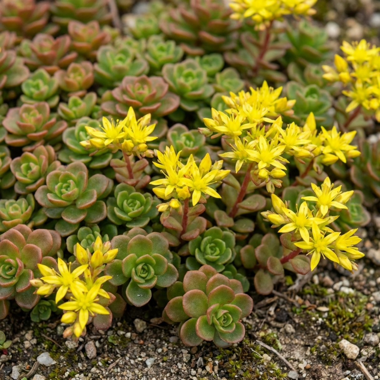 Set of 3 or 6 Sedum Oreganum Stonecrop Plants, Hardy Perennial, Bee Friendly Ground Cover, Outdoor Garden Ready, 1 Litre / 11cm Root-Ball - Frankton's