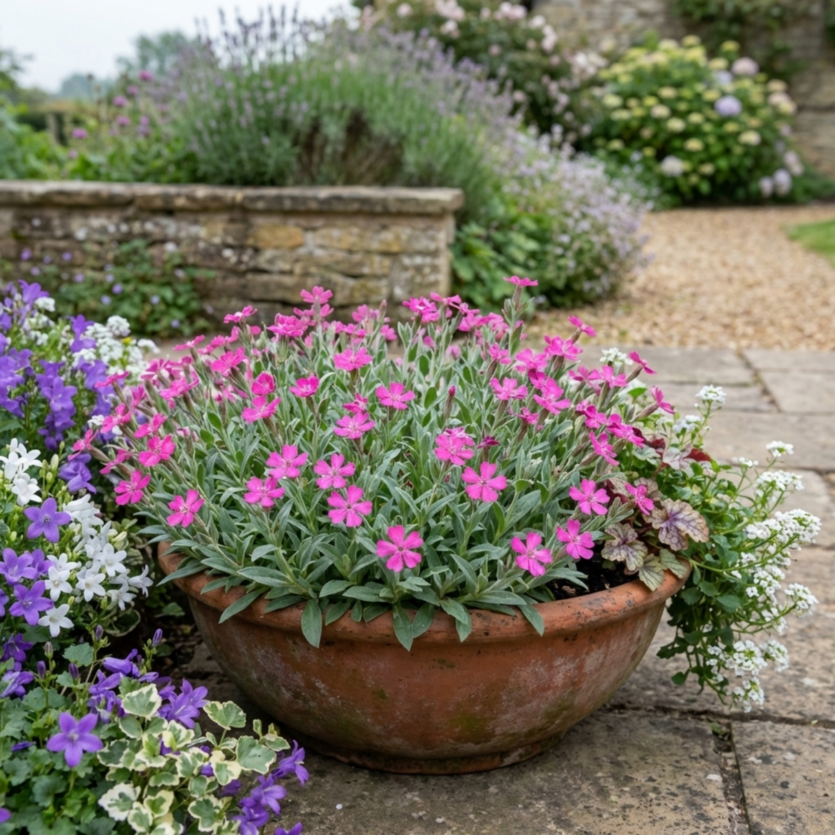 Set of 3 or 6 Silene Schafta Autumn Catchfly Hardy Perennial Plants, Pink Flowering Alpine Ground Cover, Outdoor Garden Ready, 1 Litre Root-Ball - Frankton's