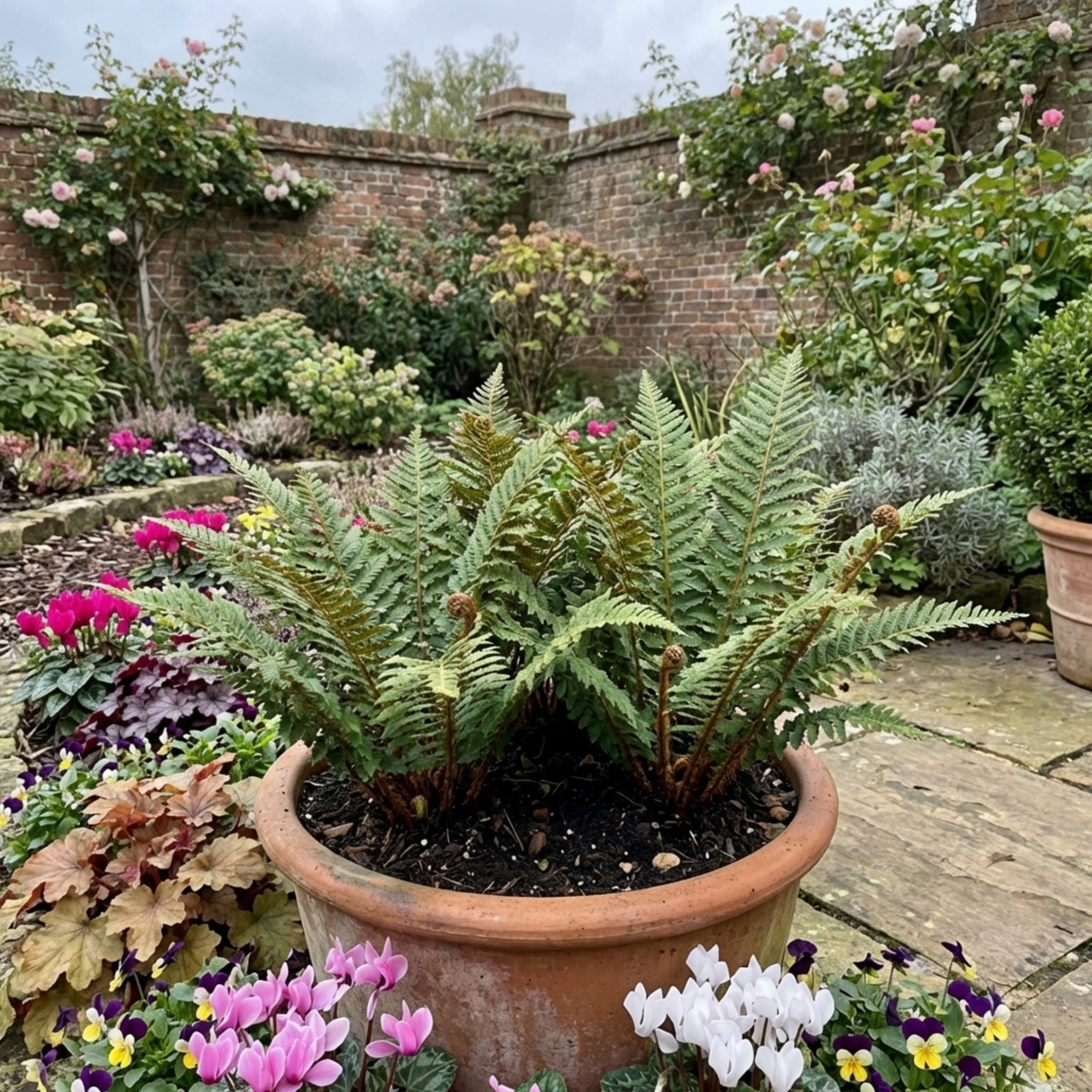 Set of 3 or 6 Soft Shield Fern Polystichum Setiferum Plants, Hardy Evergreen Shade Loving Perennial Ferns, Outdoor Garden Ready, 1 Litre / 11cm Root-Ball - Frankton's