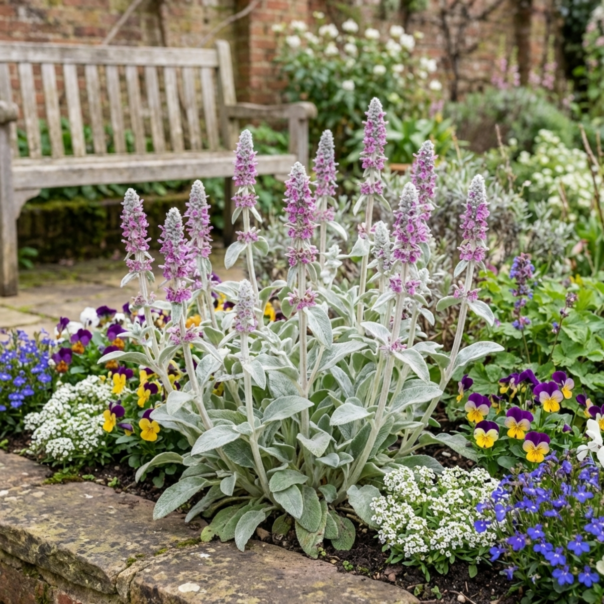 Set of 3 or 6 Stachys Byzantina Lamb's Ear Plants, Hardy Silver Leaf Perennial Ground Cover, 1Ltr Root Ball - Frankton's