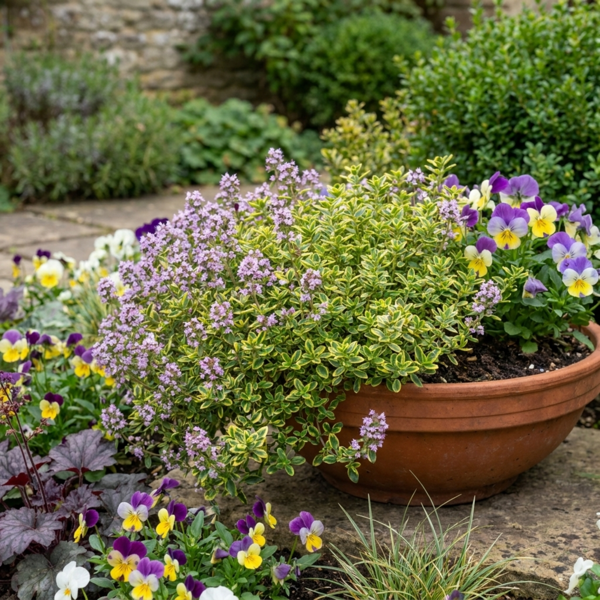 Set of 3 or 6 Thymus citriodorus ‘Doone Valley’ Thyme Herb Plants, Hardy Perennial Culinary Herb, Outdoor Garden Ready, 1 Litre Root-Ball - Frankton's