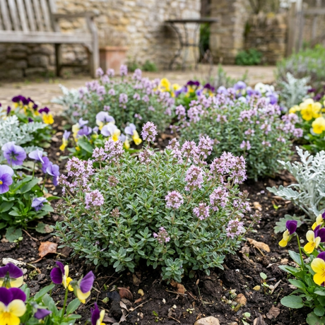 Set of 3 or 6 Thymus Precompa Thyme Herb Plants, Hardy Perennial Culinary Herb, Outdoor Garden Ready, 1 Litre Root-Ball - Frankton's