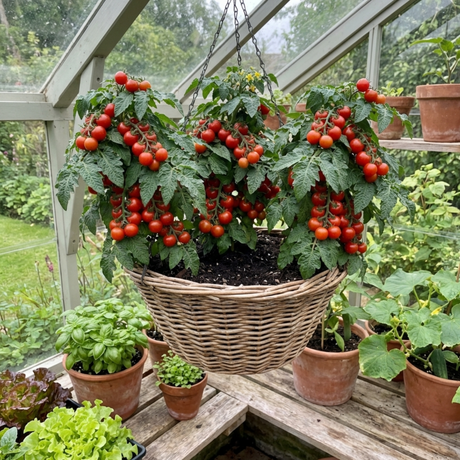 Set of 3 or 6 Tomato ‘Consuelo’ Plants, High Yield Sweet Cherry Tomato, Garden Ready Live Vegetable Seedlings, 1L Root Ball - Frankton's