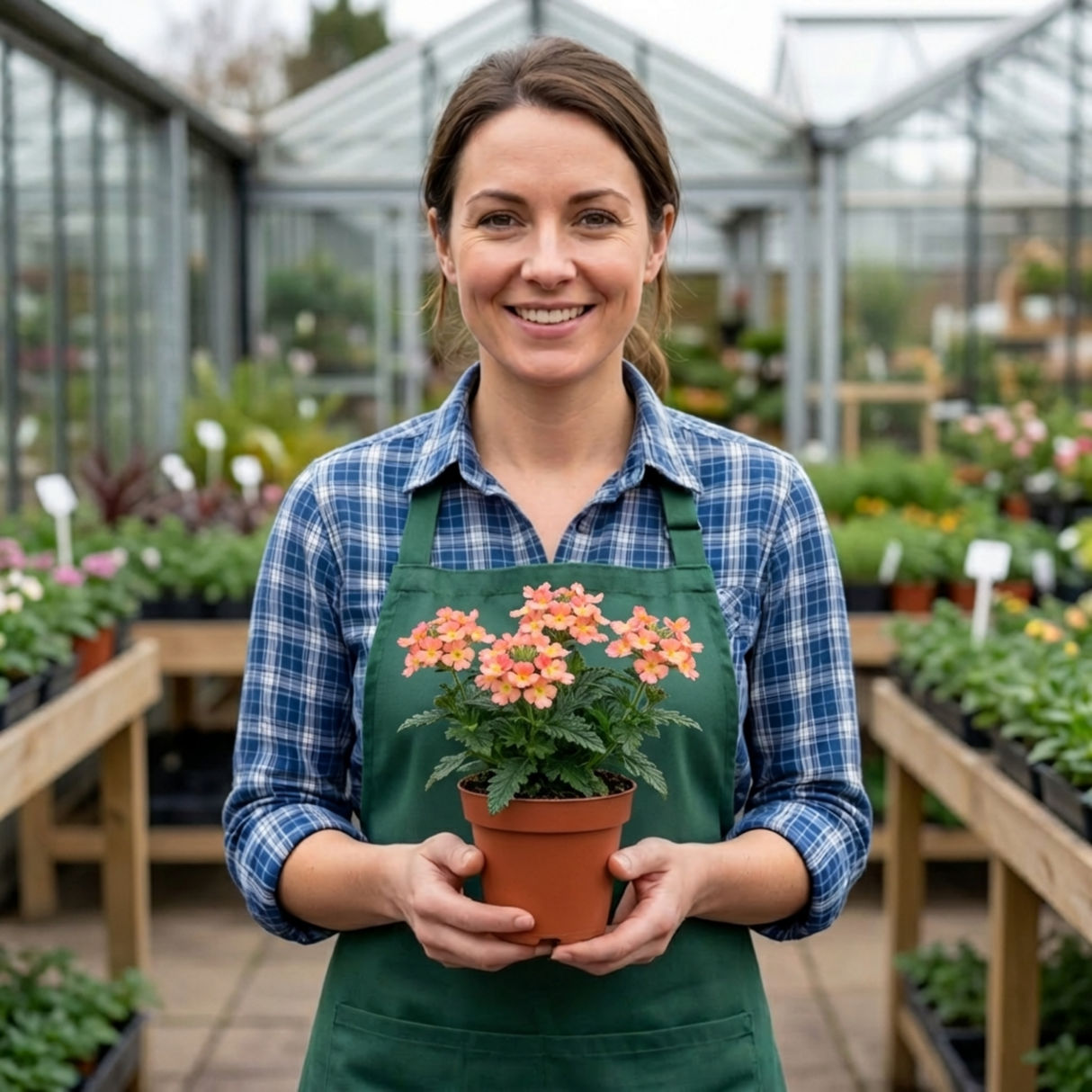 Set of 3 or 6 Verbena Magelana Peach Trailing Plants, Summer Bedding Flowers, Hanging Basket & Garden Ready, 10.5cm Root Ball - Frankton's
