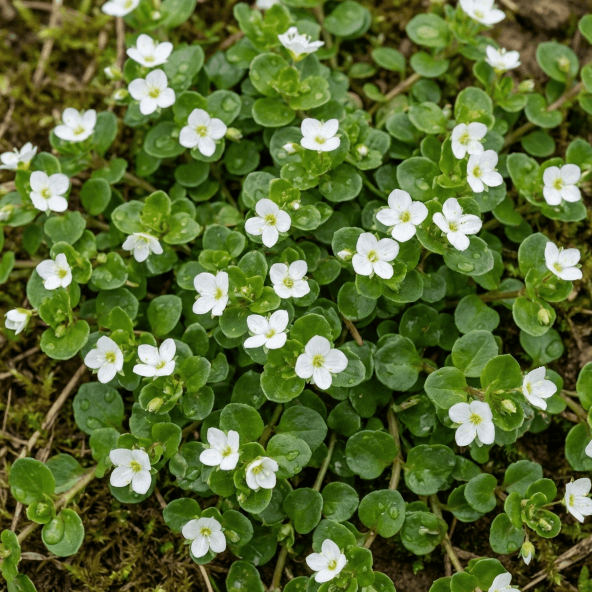 Set of 3 or 6 Veronica Repens Creeping Speedwell Plants, Hardy Flowering Perennial Ground Cover, Outdoor Garden Ready, 1 Litre / 11cm Root-Ball - Frankton's