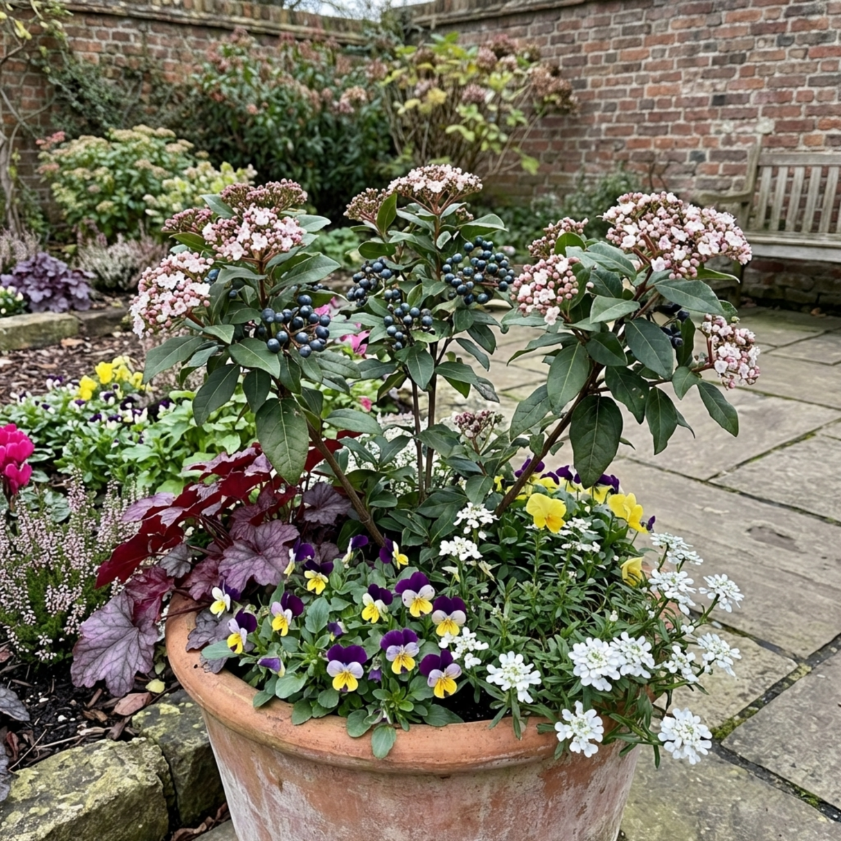 Set of 3 or 6 Viburnum Tinus Evergreen Privacy Hedge Plants, Hardy Winter Flowering Garden Shrub, Outdoor Garden Ready, 1 Litre Root-Ball - Frankton's