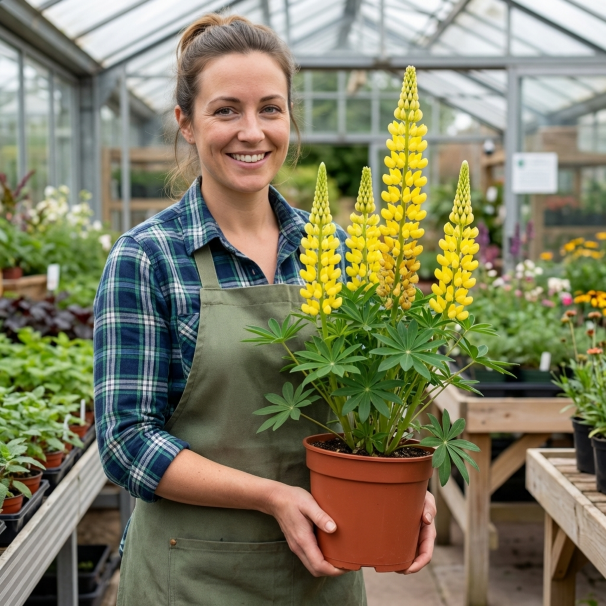 Set of 3 or 6 Yellow Lupin Perennial Plants, Hardy Cottage Garden Ready, Summer Flowering, 1 Litre Root Ball - Frankton's
