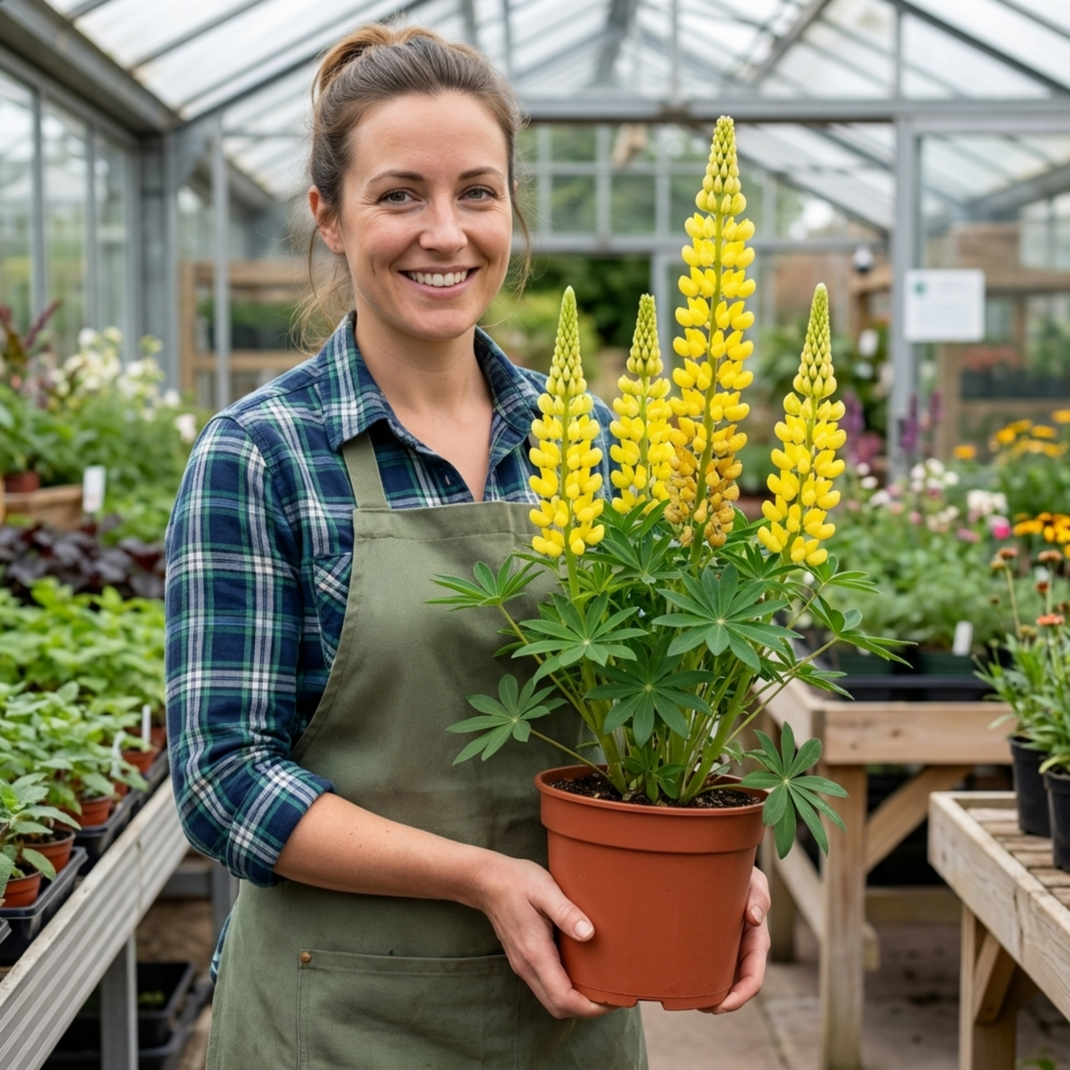 Set of 3 or 6 Yellow Lupin Perennial Plants, Hardy Cottage Garden Ready, Summer Flowering, 1 Litre Root Ball - Frankton's