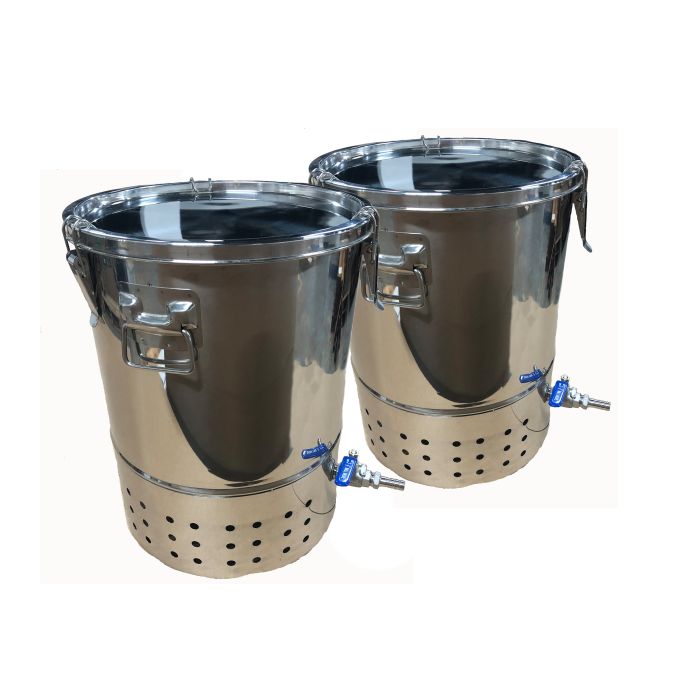30L Double Deluxe Stainless Steel Bokashi Composter - Frankton's