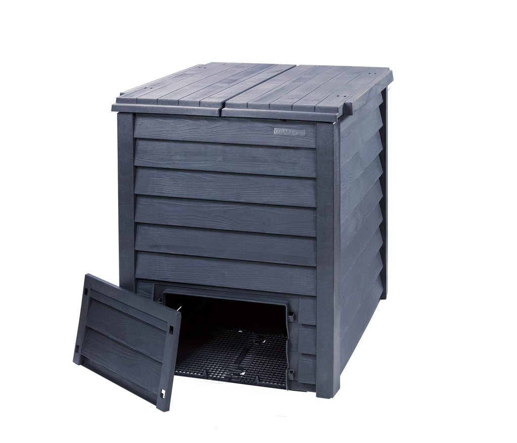 600 Litre THERMO WOOD Compost Bin - Grey with Soil Fence - Frankton's