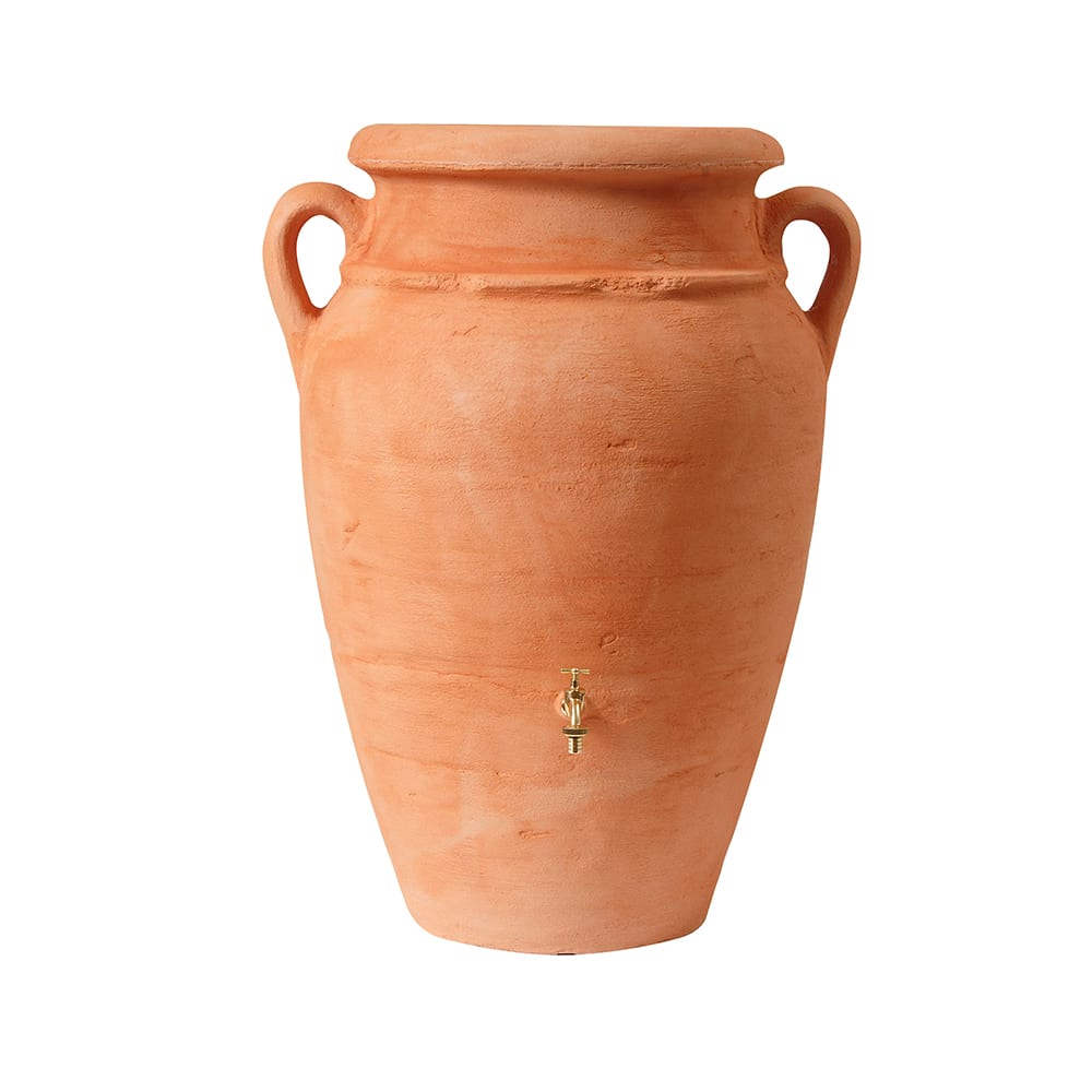 600L Antique Amphora Terracotta Rainwater Barrel with Tap - Frankton's