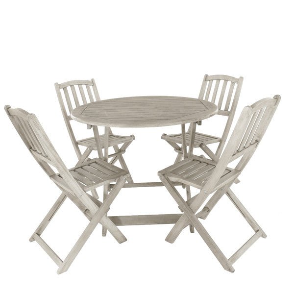 Dorset 4 Seat Foldable Dining Set - Grey - Frankton's