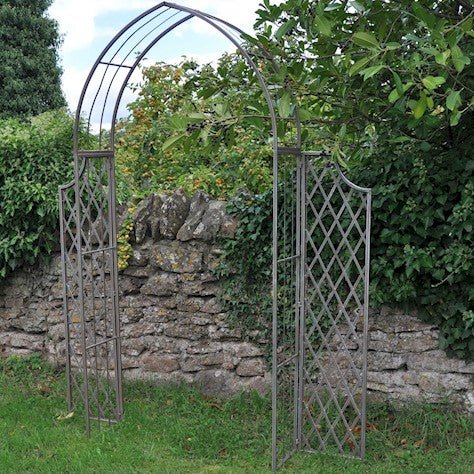 Lattice Arch with Side Panels - Antique Green Rust - Frankton's